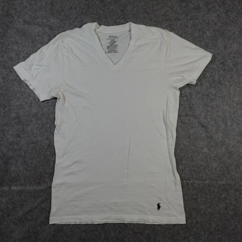 Polo Ralph Lauren Shirt Mens Small Classic Fit Short Sleeve Tee V-Neck T-Shirt
